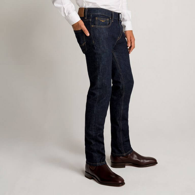 RM Williams Mens 'Dusty' Indigo Wash Slim Fit Denim Jeans