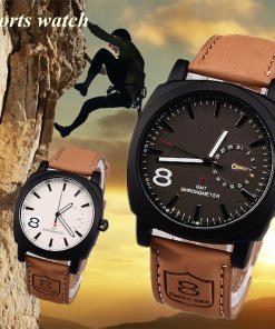 Military Style Watch Large Dial - Black or White