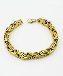Chunky-style unisex chain bracelet in gold