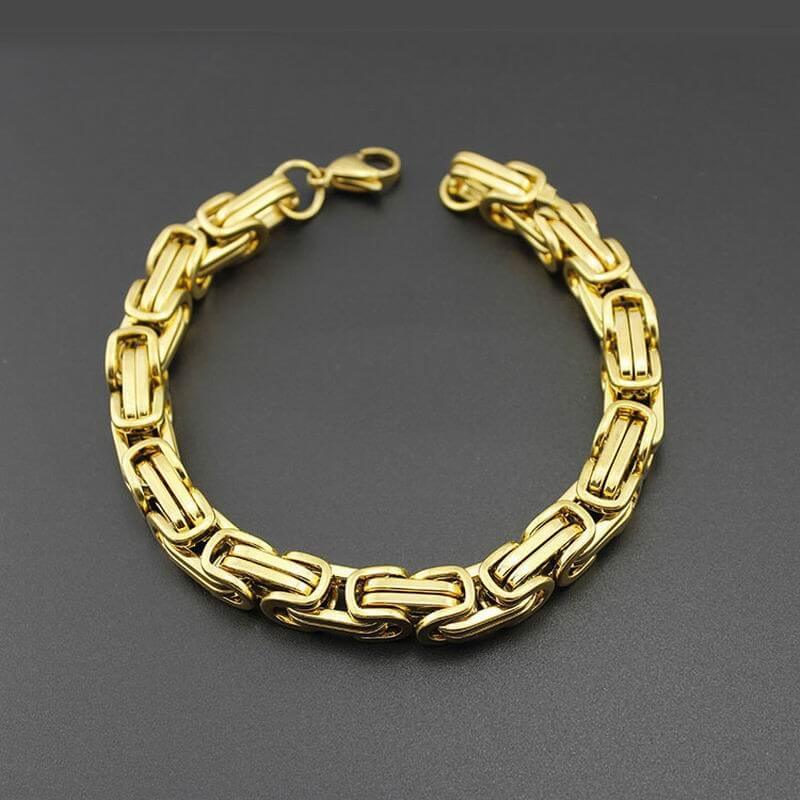 Chunky-style Unisex Chain Bracelet in Gold | tommytwice.com
