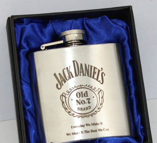 Jack Daniels 3oz Stainless Steel Hip Flask