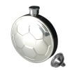 Soccer / Football 4.5 oz Stainless Steel Hip Flask with Funnel