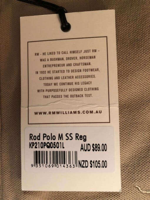 RM Williams 'Rod' Polo Shirt - Bone