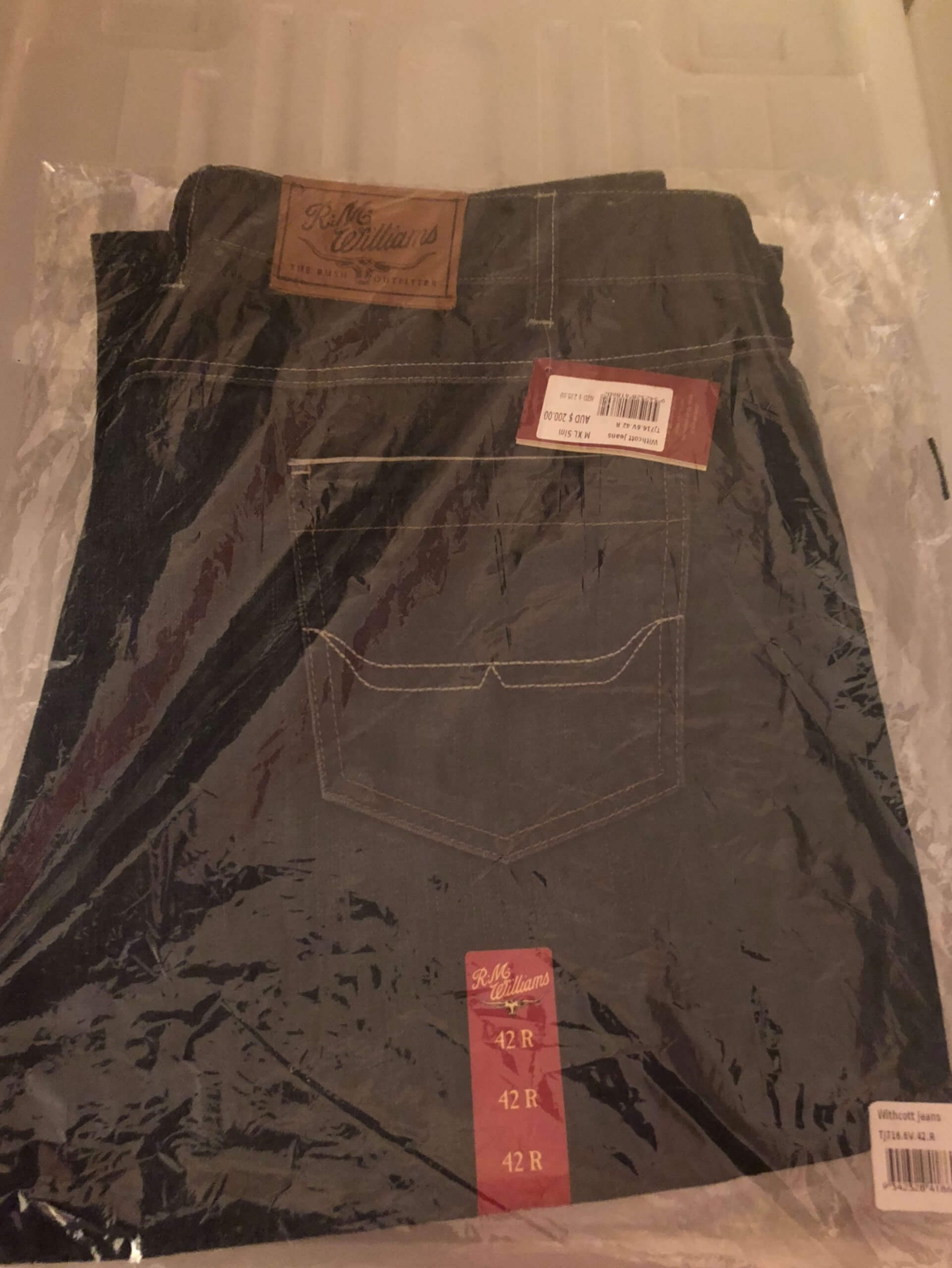 RM Williams Mens 'Dusty' Indigo Wash Slim Fit Denim Jeans