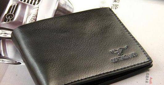 Men's Leather Bifold Black Wallet