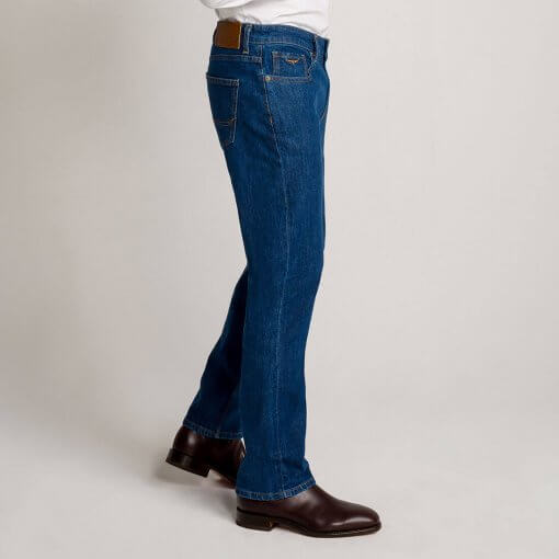 RM Williams Mens 'Ramco' Stone Wash Regular Fit Denim Jeans