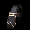 Business Belt with Black & Gold Automatic Buckle