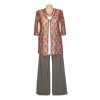 Plus Size 3/4 Sleeve Summer Jacket - Choc / Cherry Print
