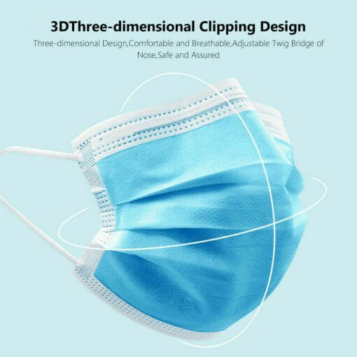 Disposable Medical Surgical Sterile Anti-Bacterial 3 Filter Layer Face Mask