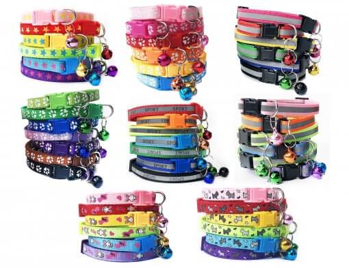 Adjustable Pet Collar with Removable Bell