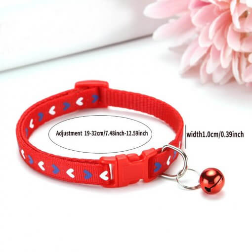 Printed Pet Collar with Removable Bell