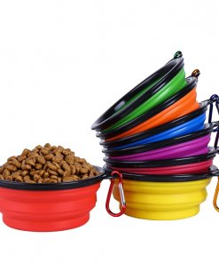 Portable Collapsible Dog Bowl with Carabiner
