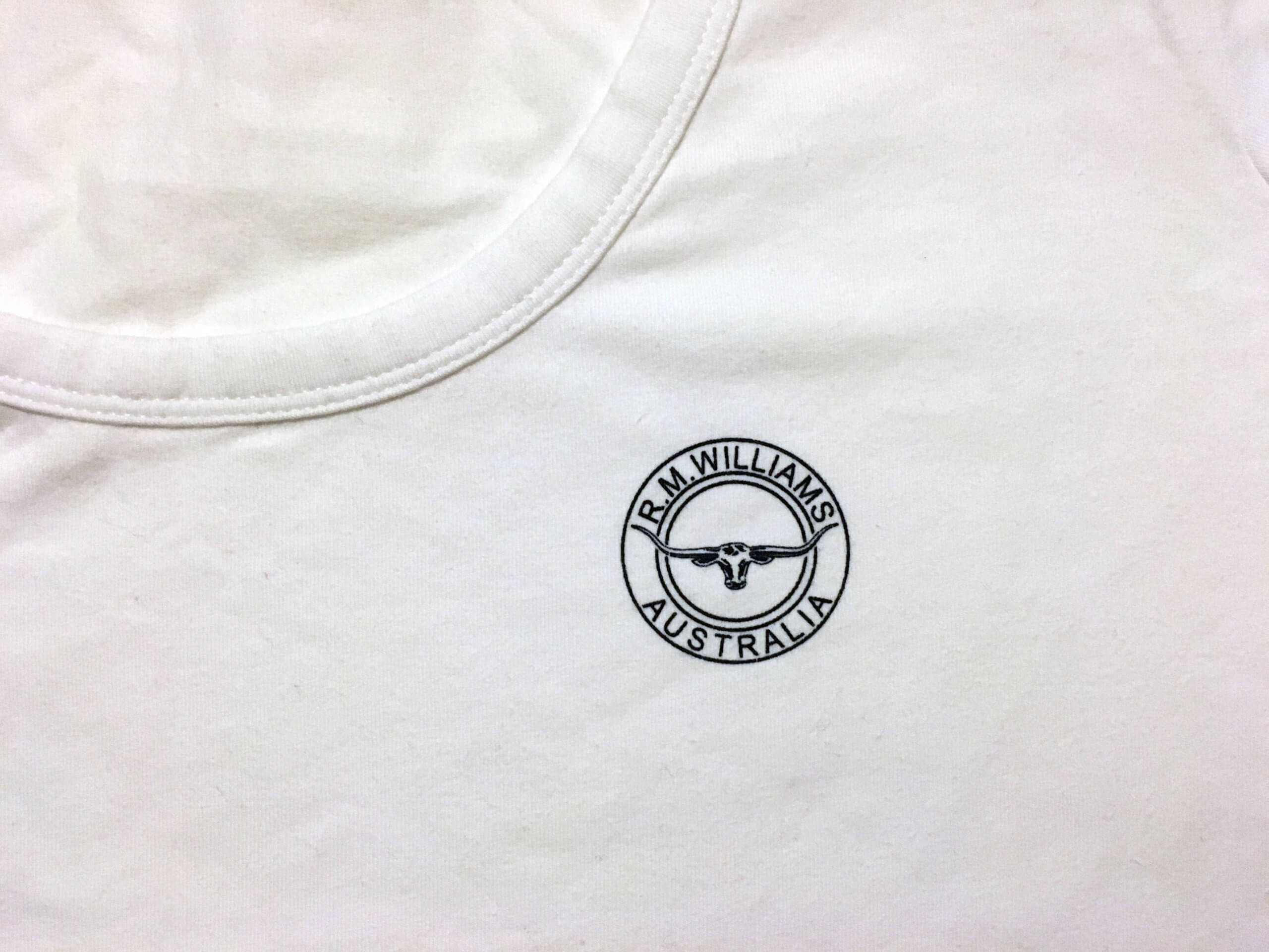 RM Williams White Printed T-Shirt with RMW Steers Head Logo ...