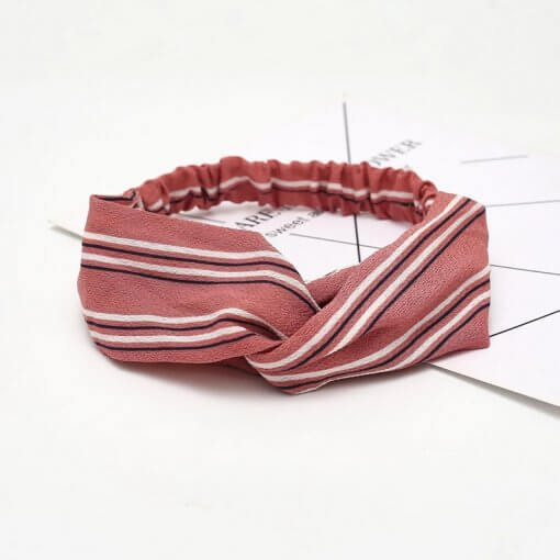 Women’s Patterned Fabric Twist Design Headband