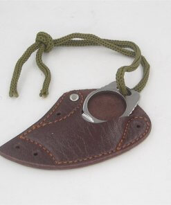 Handy Stainless Steel Work Knife with Leather Pouch
