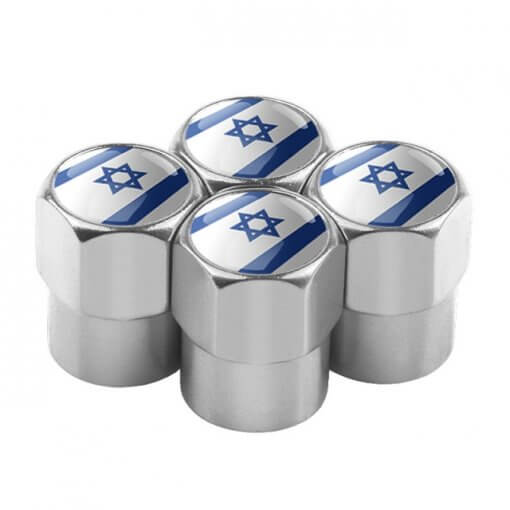 Israeli Flag Tyre Valve Caps