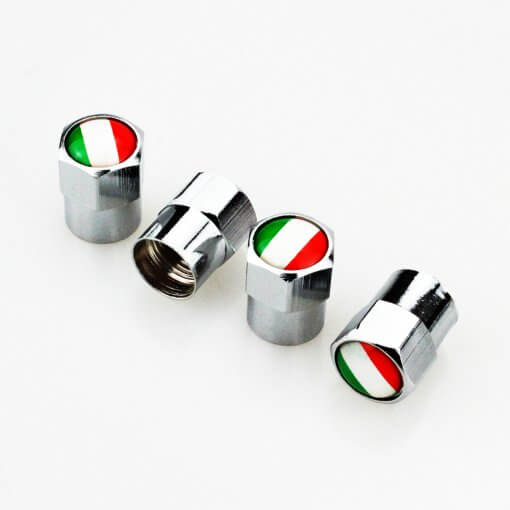 Italian Flag Tyre Valve Caps
