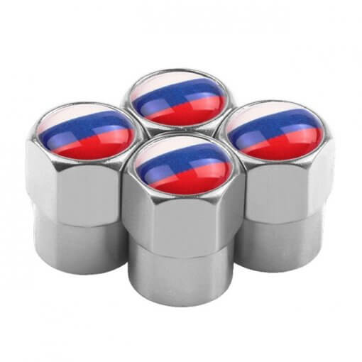 Russian Flag Tyre Valve Caps