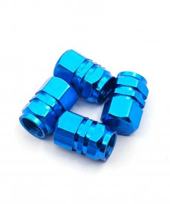 Plain Tyre Valve Caps - Blue