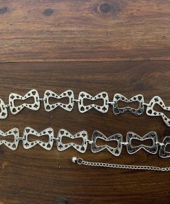 Girl's Silver Chain Belt - Bows