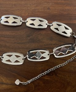 Girl's Silver Chain Belt - Triangles