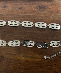 Girl's Silver Chain Belt - Triangles