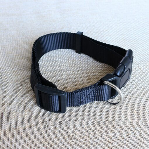 Plain Pet Collar Adjustable with Removable Bell