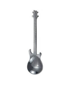 Guitar-Shaped Stainless Steel Spoon - Black