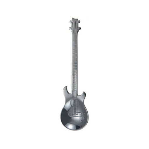 Guitar-Shaped Stainless Steel Spoon - Black
