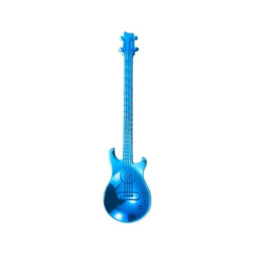 Guitar-Shaped Stainless Steel Spoon - Blue