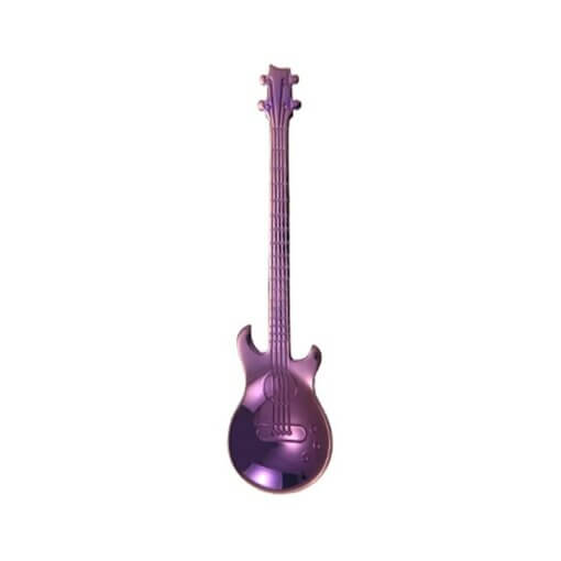 Guitar-Shaped Stainless Steel Spoon - Purple