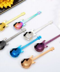 Guitar-Shaped Stainless Steel Spoon