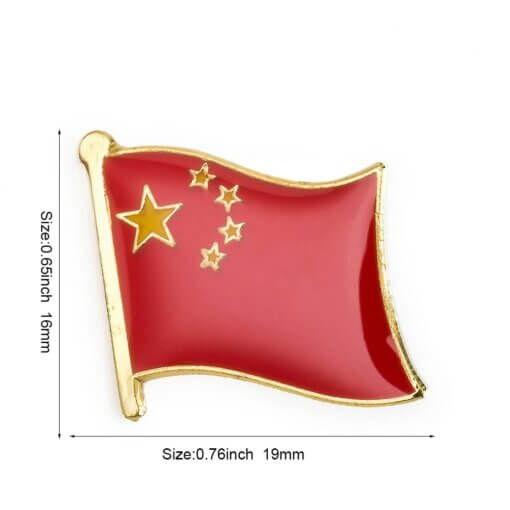 Enamel Pin Lapel Badge - Country Flag - China