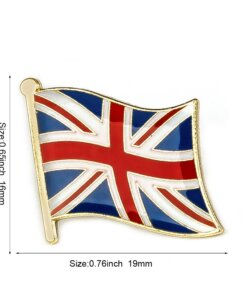 Enamel Pin Lapel Badge - Country Flag - United Kingdom