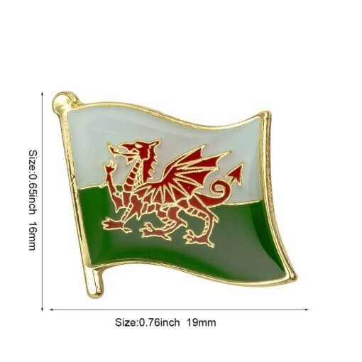 Enamel Pin Lapel Badge - Country Flag - Wales