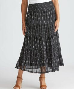 Millers Tiered Mesh Maxi Skirt