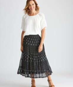 Millers Tiered Mesh Maxi Skirt