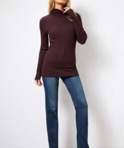 Capture Ribbed Knit Roll Neck Sweater
