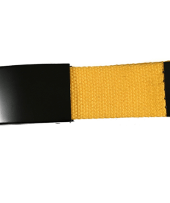 Unisex Canvas Belt with Metal Flip Closure Buckle - Yellow