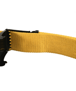 Unisex Canvas Belt with Metal Flip Closure Buckle - Yellow