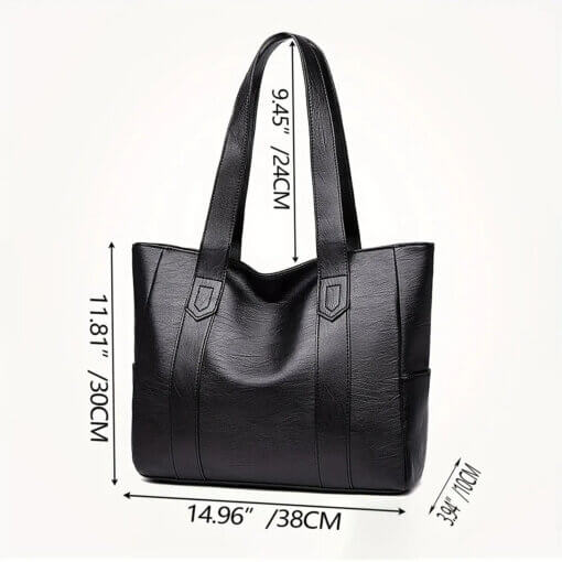 Large Tote Bag with Side Pockets