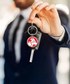 Holden Logo Keyring – Red & White Lion Badge