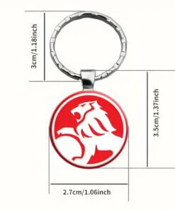 Holden Logo Keyring – Red & White Lion Badge