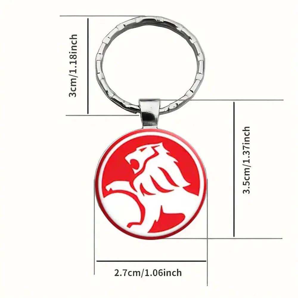 Holden Logo Keyring – Red & White Lion Badge
