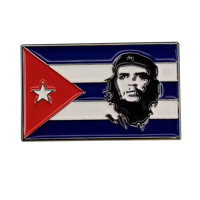 Che Guevara Cuban Flag Enamel Lapel Pin Badge